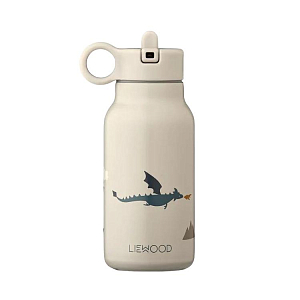 Бутылка-термос для напитков LIEWOOD "Маленький дракон", темно-бежевый микс, 250 мл